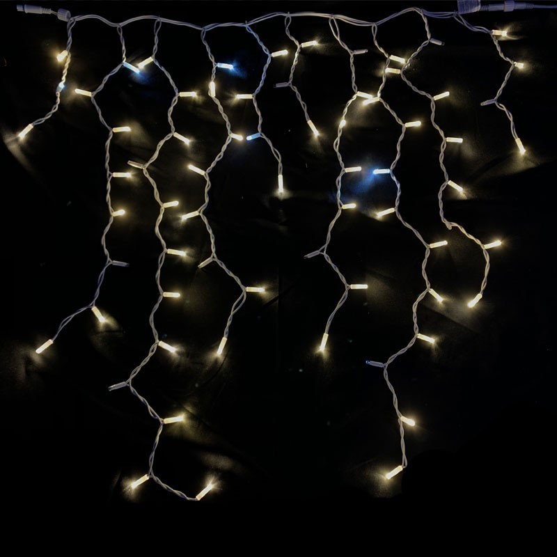 Warm white ice light with flash 4x1x1.20 m - pack. 1 pc