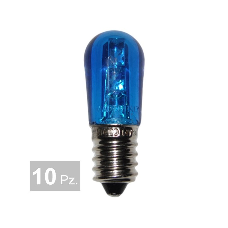 Lampada 14 v 3 led blu